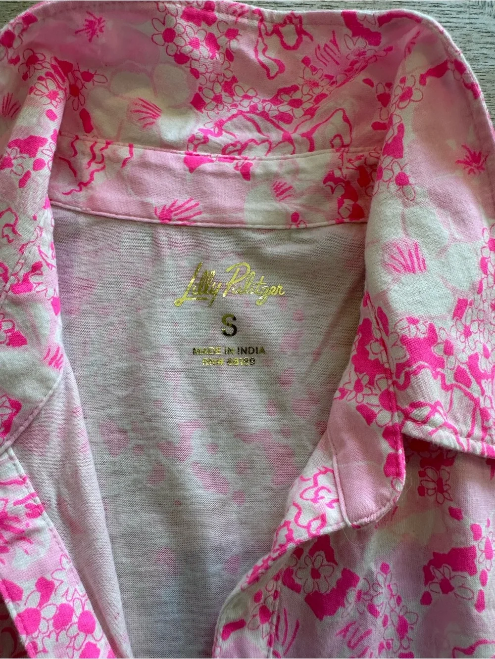 Lilly Pulitzer Pink Floral Sleeveless Tiered Dress